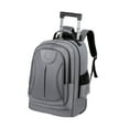 thumbnail image 4 of Mochila con ruedas Mochila informal Maleta de gran capacidad Mochila con ruedas Mochila para computadora portátil para adultos Niños Escuela Trabajo Gris, 4 of 8