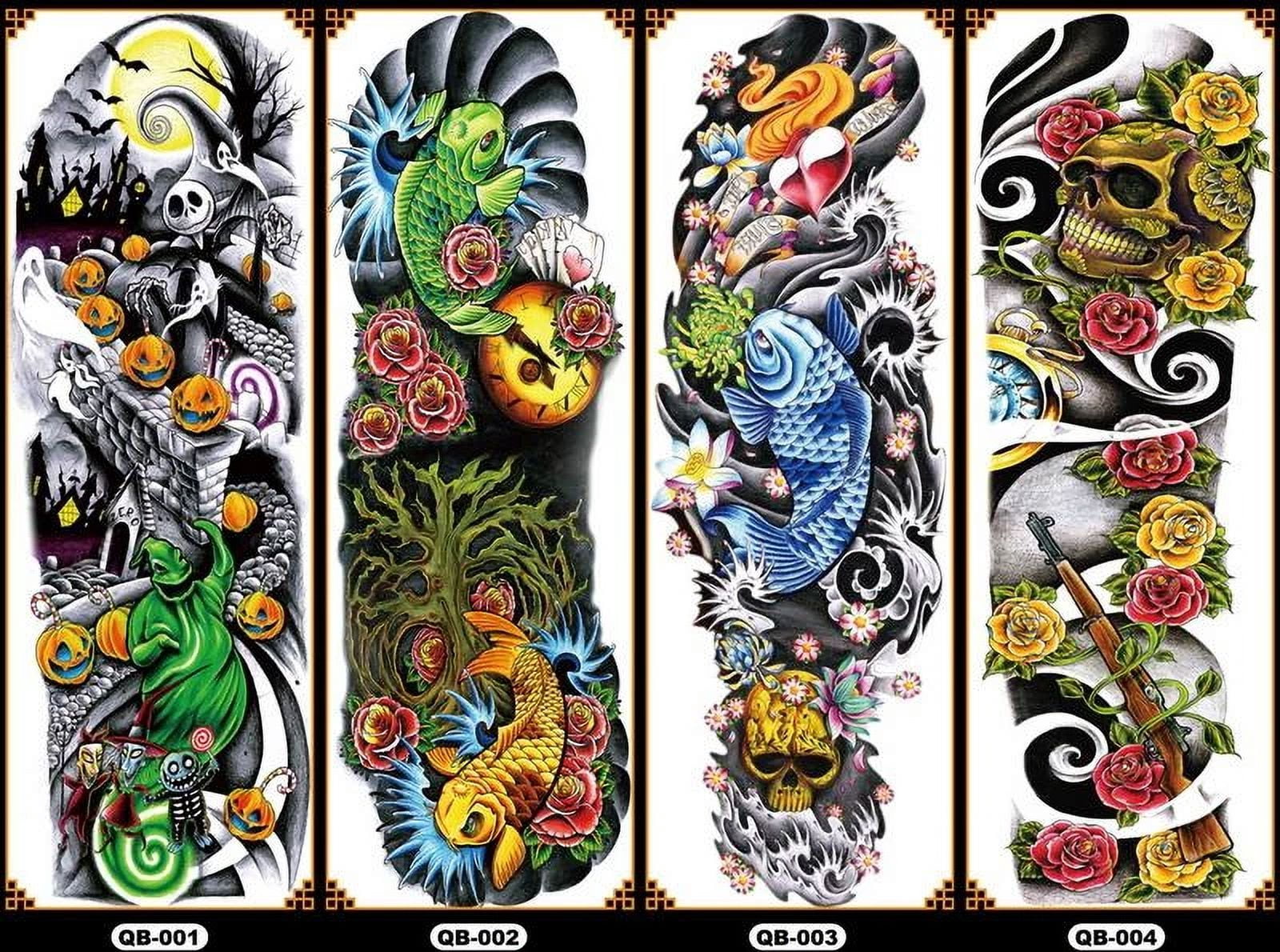 PlayWorld Temporary Tattoos Full Sleeve Men and Women