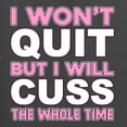 thumbnail image 5 of Wild Bobby I Won't Quit but I Will Cuss the Whole Time Gym/Workout Unisex Crewneck Graphic Sweatshirt, Charcoal, 3X-Large, 5 of 5