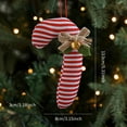 thumbnail image 3 of NWOKYZGH Farmhouse Christmas Burlap Candy Cane Christmas Tree Hanging Ornaments Decoration, 3 of 4