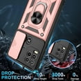 thumbnail image 4 of Moto G Stylus 5G Case（2021）, Motorola G Stylus 5G Case with HD Screen Protector, Heavy Duty Shockproof Phone Cover with Magnetic Kickstand Ring for Motorola Moto G Stylus 5G 2021, Rose Gold, 4 of 15