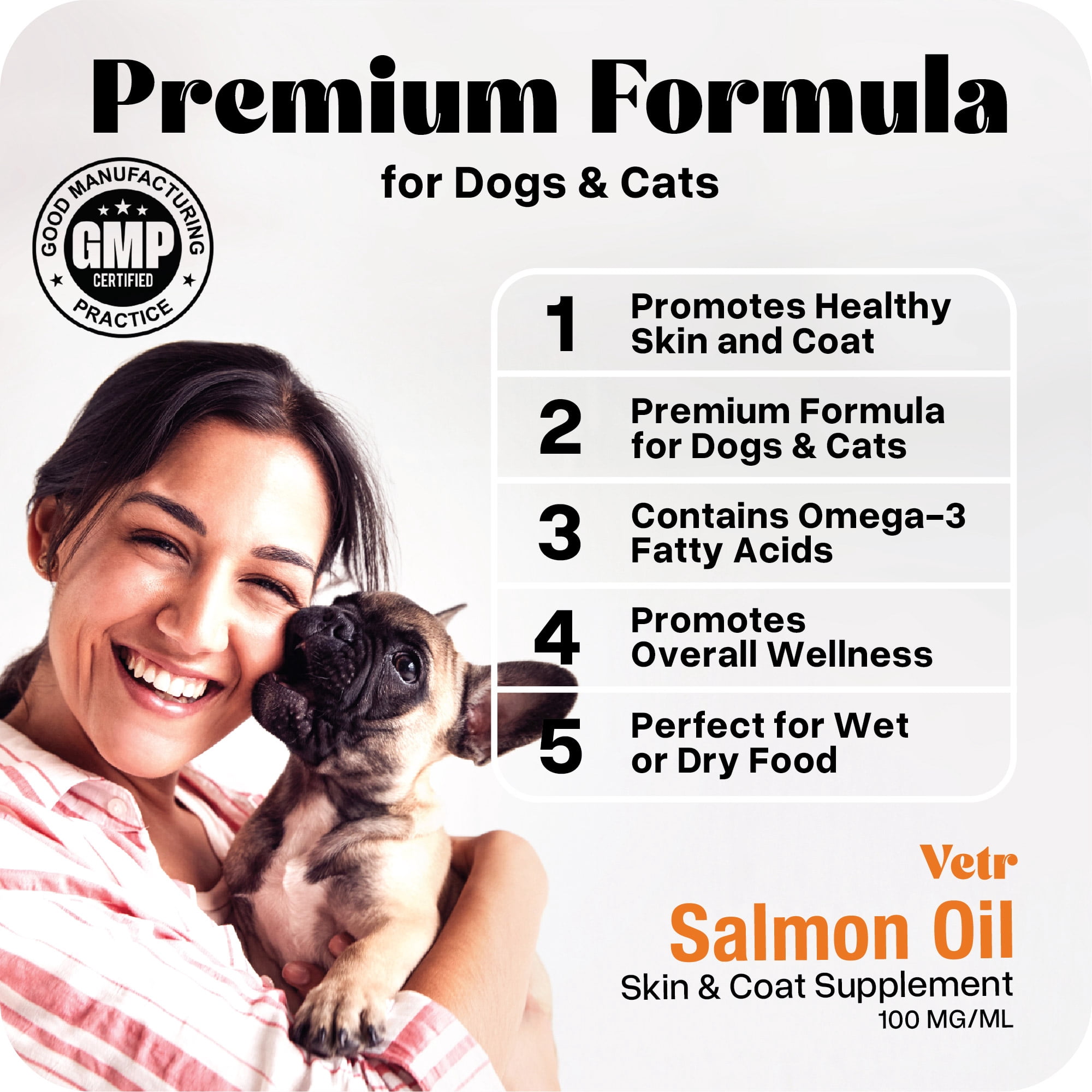 Norwegian Salmon Oil for Dogs & Cats, 16.9 oz - Omega 3 Fish Oil for Healthy Skin, Shiny Coat, Joint & Heart Health