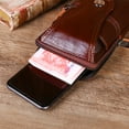 thumbnail image 4 of fankhu Men Genuine Leather Waist Bag Business Waterproof Phone Belt Bum Zip Pouch, 4 of 9