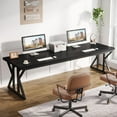 thumbnail image 4 of Tribesigns 78.7 Inches Long Computer Desk, Two Person Desk Large Executive Office Desk, Double Desk Study Writing Table for Home Office (Black), 4 of 7