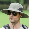 thumbnail image 5 of Sombrero de pescador con visera de poliéster de 60 cm de circunferencia para hombre y mujer, resistente al desgaste, impermeable, de ala grande, 5 of 5