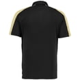 thumbnail image 2 of Augusta Sportswear B09634543 Mens Two-Tone Vital Polo T-Shirt, Black & Vegas Gold - Small, 2 of 5