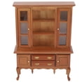 thumbnail image 1 of Gabinete en miniatura de madera a escala 1/12, estantería para casa de muñecas, armario con puerta que se puede abrir, cajón para habitación, granate, 1 of 9