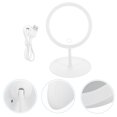 thumbnail image 3 of OULII 1Pack Light Up Mirror For Makeup Led Charging With Silver Abs Plastic Round, 3 of 7