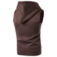 thumbnail image 4 of ZVNAΖH Mens Full Zip Hoodie Drawstring Sleeveless Sweatshirts Cotton Vest Bodybulding Tank Tops Gym Muscle Workout Hoodie with Pocket, 4 of 4