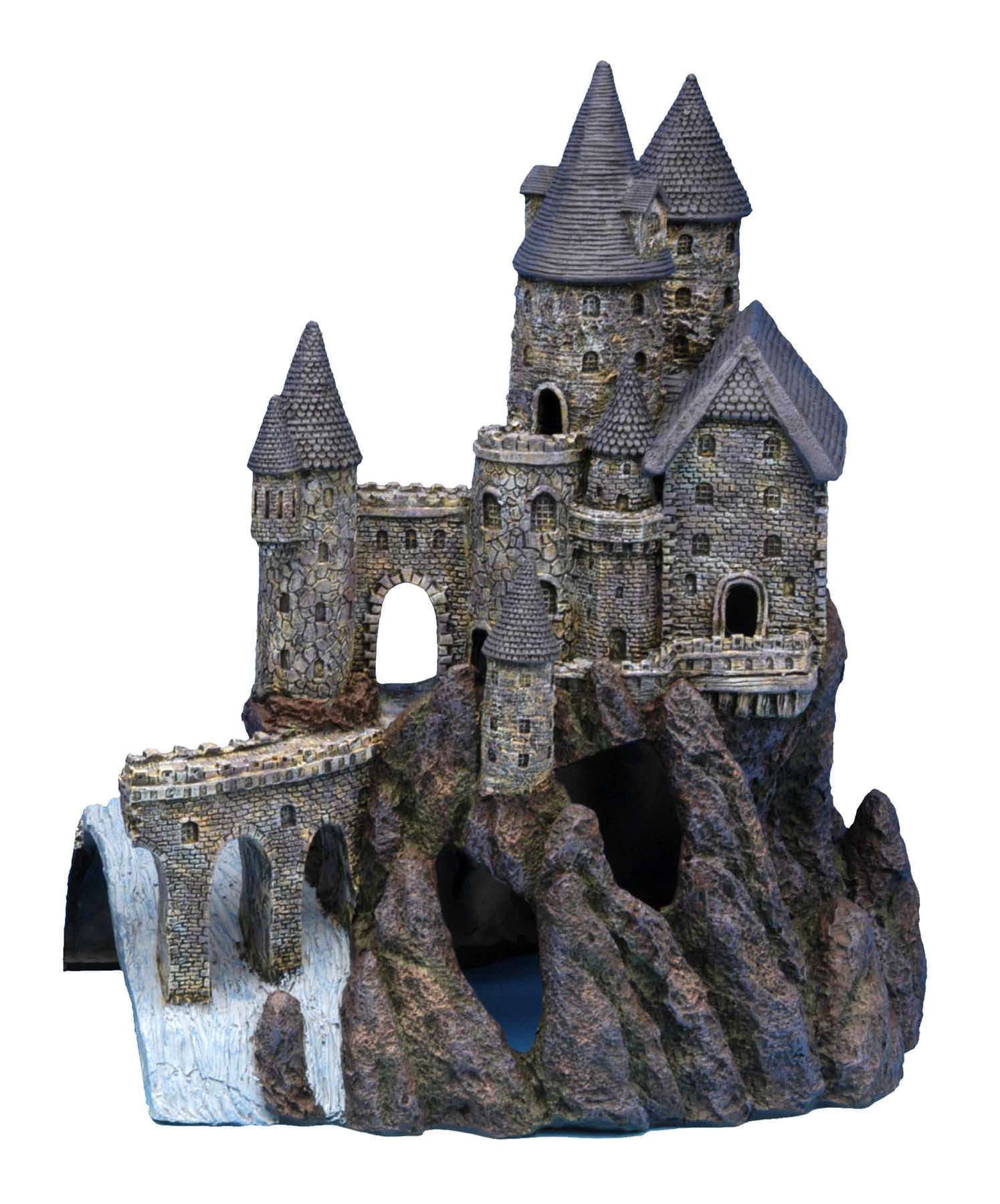 Penn-Plax Deco-Replicas Age-of-Magic Magical Blue Castle - Aquarium Resin Ornament - for Fish Tanks