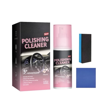 RAGUPEL Polishing Cleaner for Car Interior Detailing, Car Interior Cleaner, Vehicle Interior Polish for Rubber, Leather, 100ml/3.38oz