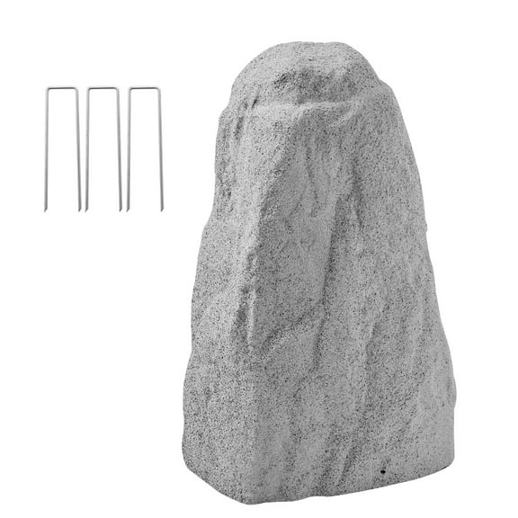 KFFKFF Faux Rock Cover for Outdoor Use, Artificial Rock Well Pump Cover with Realistic Texture, Durable and Weather-Resistant Polyresin Boulder for Landscaping and Garden Décor, Grey, Medium Size