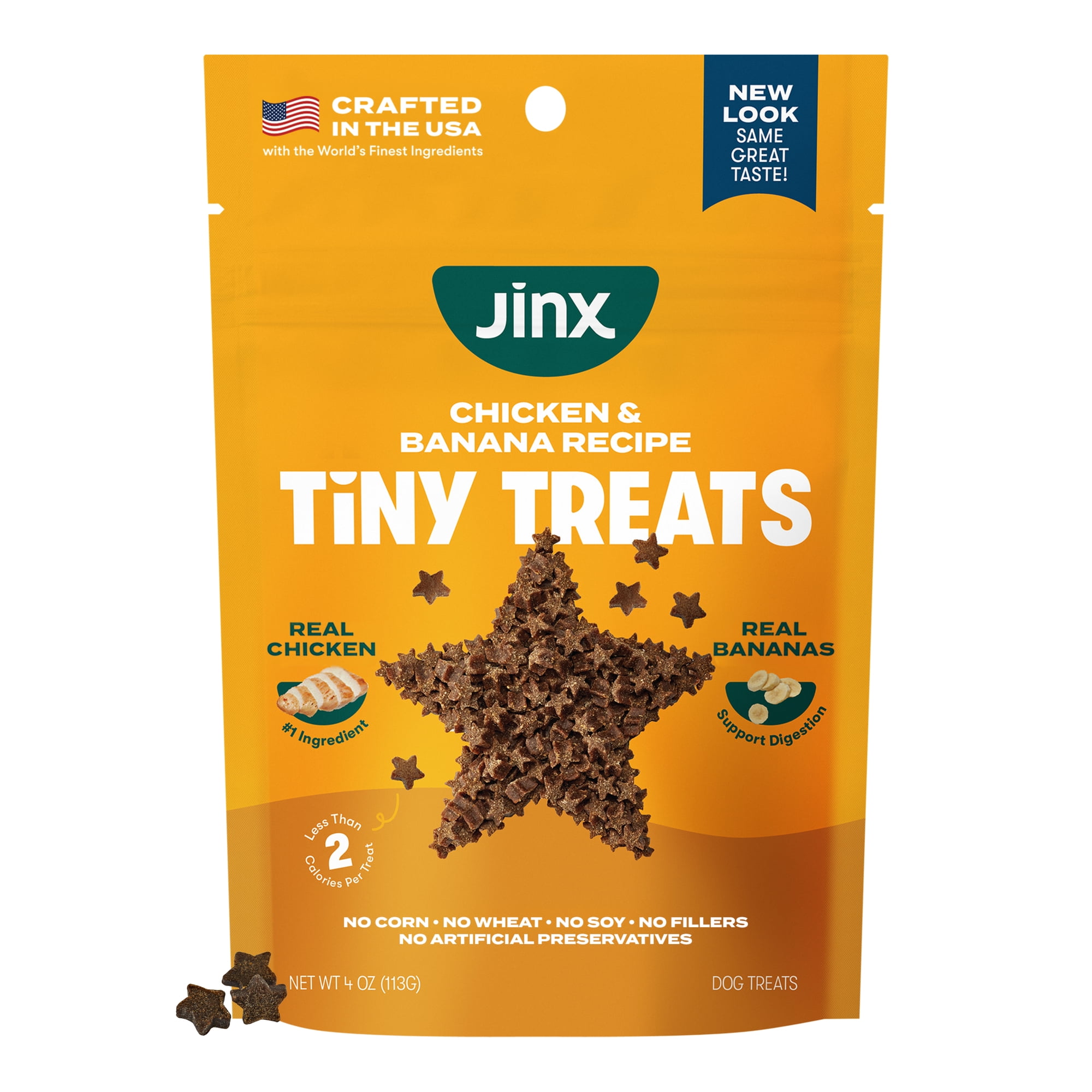 Jinx Chicken and Banana Tiny Treats Natural Dog Training Treats, 4 oz Bag