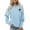Sky Blue, variant on Laipiong Womens Crewneck Sweatshirts Faith Cross Printed Cozy Long Sleeve Pullover Tops Stylish Casual Soft Comfy Loose Fit Blouses