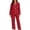 Red, variant on Ltctricy Lounge Sets for Women 2 Piece Cute Pajama Sets Button Down Collared Pj Set Polka Dot Comfy Loungewear Sets(Black,Large)