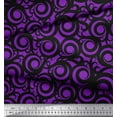 thumbnail image 2 of Soimoi Purple Poly Georgette Fabric Scroll Abstract Printed Craft Fabric by the Yard 52 Inch Wide, 2 of 3