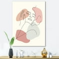 thumbnail image 2 of Designart ' Continuous One Line Portrait of Woman ' Modern Canvas Wall Art Print, 2 of 4
