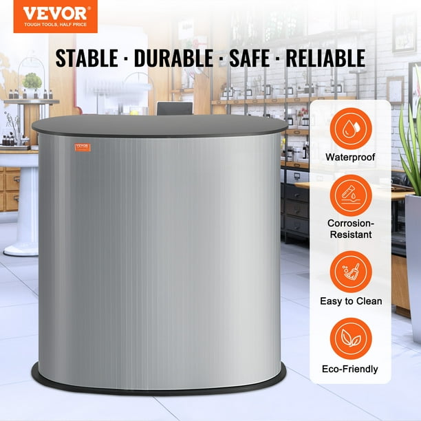 VEVOR Mesa de podio portátil para ferias comerciales, 35.43 x 19.29 x 37.01, mostrador de exposición, stand de stand con pared, mesa de bar plegable de promoción al por menor