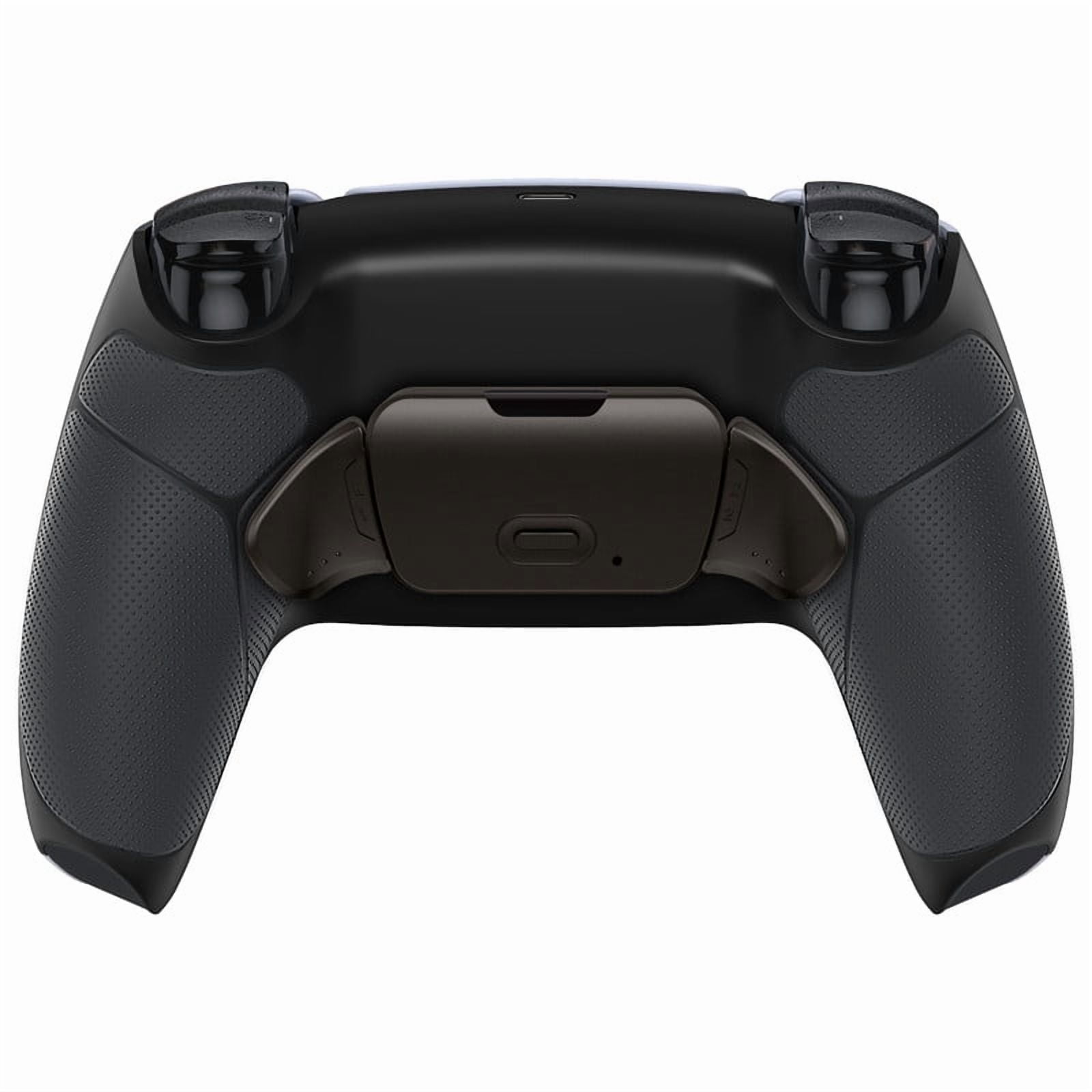 eXtremeRate Black Real Metal Buttons RMB RISE V3 Remap Kit for PS5 Controller BDM-030 040 050, Rubberized Grip Bottom Shell Upgraded Programable Back Buttons Set for PS5 Controller - NO Controller