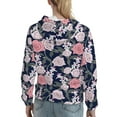 thumbnail image 7 of Cauagu Rose Flowers for Women's Hooded Sweatshirts Pullover Hoodie for Women Fall Workout Sweat Long Sleeve Preppy Sweatshirts-Small, 7 of 7