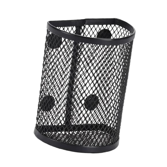 Organizador de almacenamiento de portalápices, accesorios de malla, versátil, de metal, regalo práctico Semicírculo negro