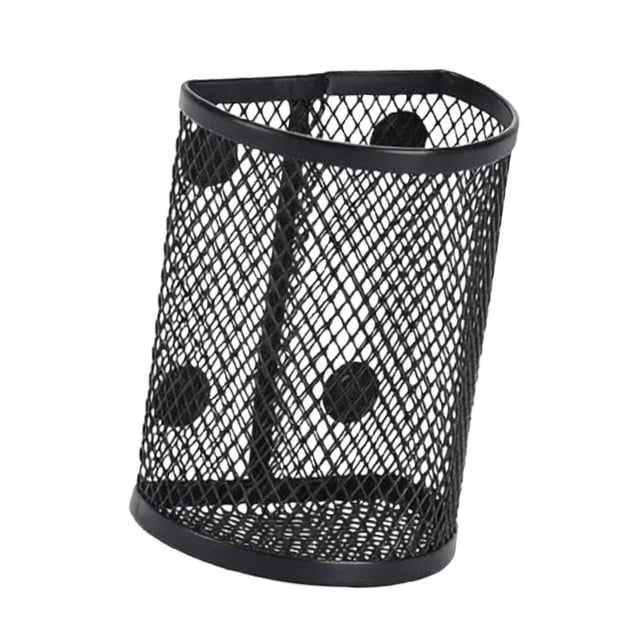 Dickly Pen Holder Pencil Locker Sturdy Mesh Versatile Accessories Practical Storage Box Black Semi Circle