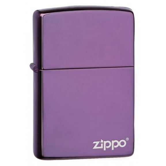 Zippo Lighter - Personalized Custom Message Engrave on Classic with Zippo Logo Windproof Lighter (Abyss 24747ZL)
