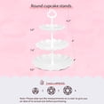 thumbnail image 2 of Paquete de 10 soportes para tartas con 3 soportes para cupcakes de dos niveles + 3 soportes para cupcakes de tres niveles + 4 bandejas de aperitivos, perfectos para fiestas de cumpleaños o, 2 of 4