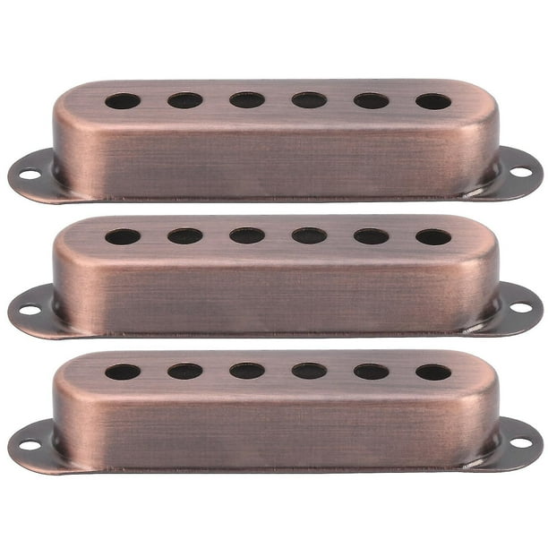 Lot de 3 caches de micro simples en laiton 48 mm/50 mm/52 mm, accessoires pour instruments de musique pour guitare électrique ST SQ, cuivre rouge