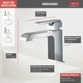 thumbnail image 2 of Delta Ara Single Handle Bathroom Faucet with Metal Drain Assembly in Chrome 567LF-MPU, 2 of 2