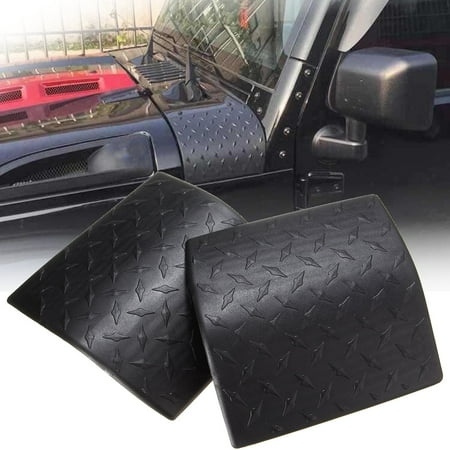 Pair Diamond Plate Cowl Body Armor Cover For JK Rubicon Sahara Jk & Unlimited 2007-2016 ABS (Best Body Filler For Abs Plastic)