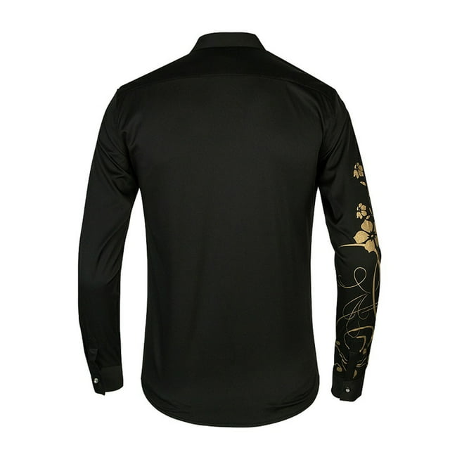 Mens Dress Shirts Long Sleeve Fashion Mens Long Sleeve Cardigan Button Blouse Printed Dress Shirts Tops Mens Shirts Long Sleeve Mens Long Sleeve Shirts Long Sleeve Dress Mens Fashion Shirts