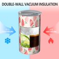 thumbnail image 2 of 20oz Coffee Tumblers Strawberry Plants Fruit Light Pink Pattern Stainless Steel Vacuum Insulated Travel Tumbler Coffee Cups Mug with Lid and Straw with Cleaning Brush for Cold & Hot Drinks, 2 of 5
