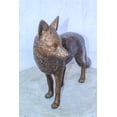 thumbnail image 4 of Nifao Elegant Standing Fox Bronze Statue, Stunning Wildlife Decor – Home Decor Sculpture, 24"L x 6"W x 15"H, 4 of 12