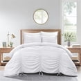 thumbnail image 2 of Posh Living Briseis 3pc Full/Queen Comforter Set White, 2 of 6