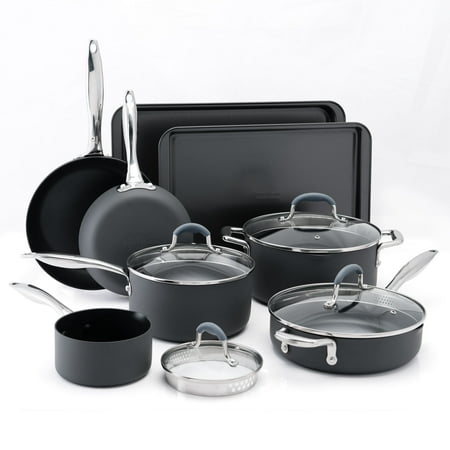 Better Homes & Gardens 12pc Hard Anodized Non-stick Cookware