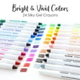 thumbnail image 4 of BAZIC Silky Gel Crayons 24 Color, Washable Blendable Watercolor Crayon (24/Pack), 1-Pack, 4 of 7