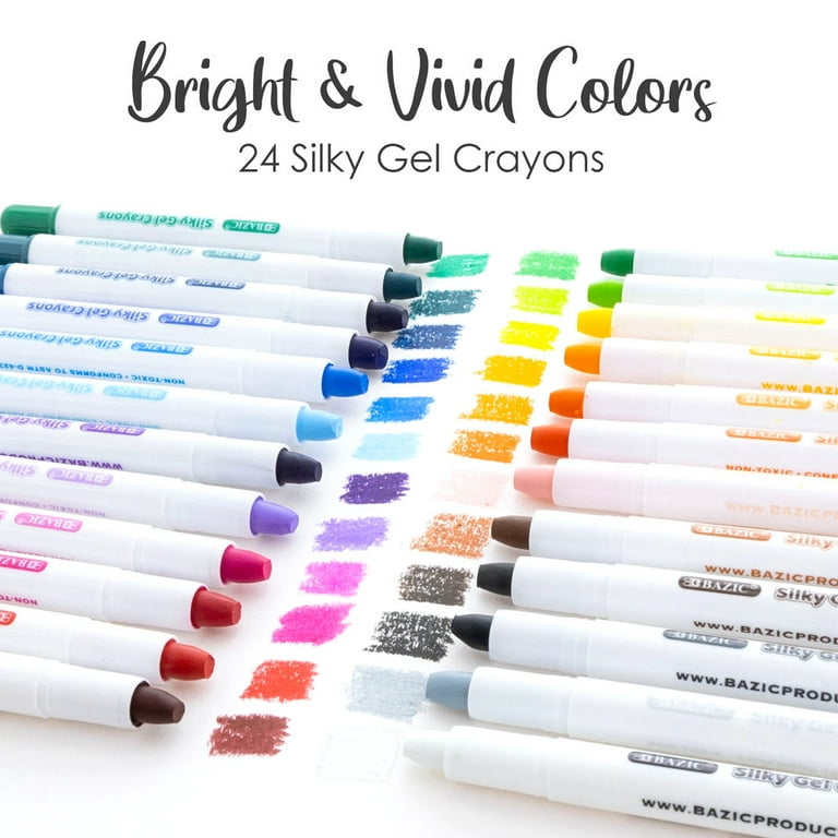 Sunny Silky Crayon Set Kids Soft Wax Content, Watercolor Effect, Odorless,  Safe