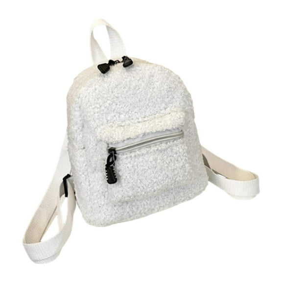 yuksok Backpack Adjustable Strap Shoulder Bag Daypack for Teens Birthday Gift White