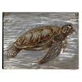 thumbnail image 1 of Turtle Hand Painted Aluminum Wall Art Decor by Urban Port, 1 of 1
