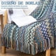 thumbnail image 5 of Manta para Sofá ,Cobija Punto con Borlas 172X127CM,Throw Blanket cálida,Que no Hace Bolitas,para Cobija Decoración Pie de Cama y sofás y campamentos al Aire Libre,picnics. (Rojo), 5 of 6