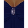 thumbnail image 2 of Funfash Women's Plus Size Navy Blue Cold Open Shoulders Blouse Top Shirt - XXXL, 2 of 4