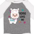 thumbnail image 4 of Inktastic Nonna Loves Me- cute and happy llama Boys or Girls Long Sleeve Baby Bodysuit, 4 of 5