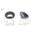thumbnail image 5 of Pemberly Row Modern / Contemporary Velvet 2-PC Accent Chair in Gray, 5 of 8