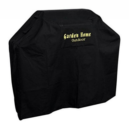 Garden Home Outdoor Grill Cover 600D, Water Resistant, Air Vents, Padded Handles, Elastic Hem Cord - Heavy Duty Burner Gas BBQ Grill Cover