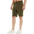thumbnail image 3 of Weilanxin Mens Shorts Casual Drawstring Zipper Pockets Elastic Waist Workout Shorts for Men Armygreen 28, 3 of 8