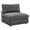 Gray, variant on Maklaine Down Filled Overstuffed Performance Velvet Armless Chair in Gray