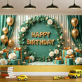 thumbnail image 7 of Decorative Design Happy Birthday Banner Balloon Decoration Floral Elements Celebration Banner for Birthday Party Event Decoration Indoor Celebration, 7 of 7