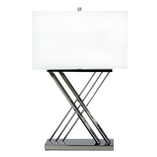 Finesse Decor 28" Modern X Shape Table Lamp, Black