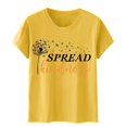 thumbnail image 4 of Offres du Jour Liquidation Iumwxz Tunique Coupe Classique Décontractée T-Shirt d'Été T-Shirts pour Femmes Blouse à Imprimé Floral Hauts à Manches Courtes Col Rond Hauts pour Femmes Tendance Dépense Faible Fête, 4 of 4